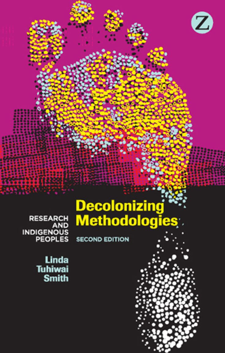 Cover of Linda Tuhiwai Smith's book 'Decolonizing Methologies: research and Indigenous Peoples' (second edition)