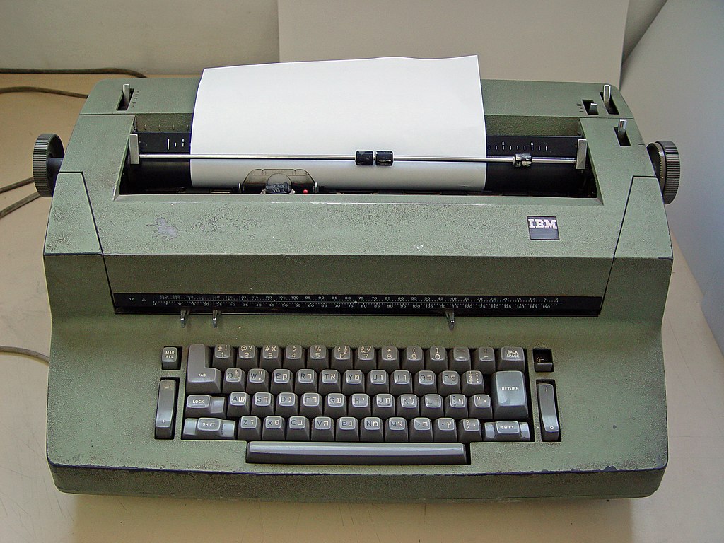 an IBM selectric typewriter