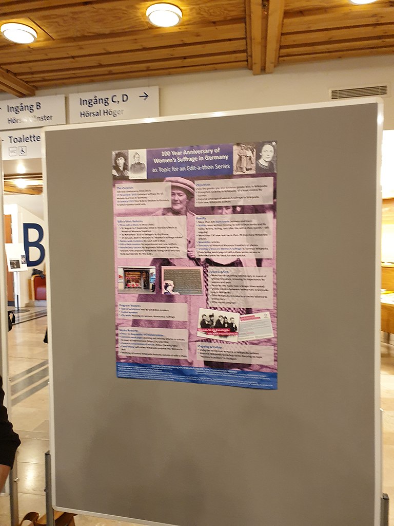 An image of a single poster on a wall at a scientific poster session.
